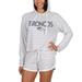 Women's Concepts Sport Cream Denver Broncos Visibility Long Sleeve Hoodie T-Shirt & Shorts Set