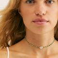 Free People Jewelry | Free People Libi Stone Choker Necklace | Color: Blue/Gold | Size: Os