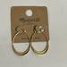 Madewell Jewelry | Madewell Oval Shape Hoops Gold Toned Brass Nwt Vintage Look | Color: Gold | Size: Os