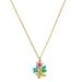 Kate Spade Jewelry | Kate Spade New Bloom Cluster Frontal Floral Pendant Necklace | Color: Blue/Gold | Size: Os