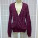 Free People Sweaters | Free People Fuzzy Oversized Sweater Cross Over V-Neck Tunic Wine Purple S | Color: Purple | Size: S