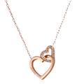 Michael Kors Jewelry | Michael Kors Rose Gold Interlocking Open Hearts Necklace | Color: Gold/Pink | Size: Os