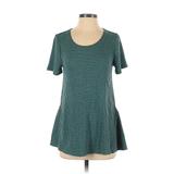 Sonoma Goods for Life Casual Dress - A-Line Scoop Neck Short sleeves: Teal Color Block Dresses - Women's Size Small