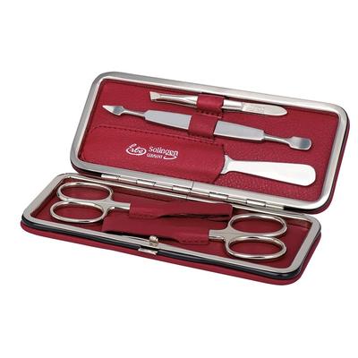 ERBE Siena Maniküre Set Serie, rot, 5-tlg. Etui