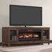 ClassicFlame Berkeley 76-In Infrared Electric Fireplace TV Stand in Spanish Gray - 1,000 SQ FT Wood in Brown | 27.6 H x 76 W x 19.5 D in | Wayfair