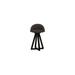 ARTLESS X2 Seat Top 26" Swivel Bar Stool Wood/Upholstered/Leather/Genuine Leather in Black/Brown | 34 H x 19 W x 18 D in | Wayfair A-X2-SS-L-A-BK