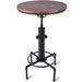 Williston Forge Industrial Bar Table 32.28-36.22" Adjustable Pub Table Kitchen Dining Coffee Bistro Table Wood/Metal in Black | Wayfair