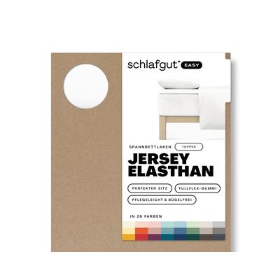 schlafgut »Easy« Jersey-Elasthan Spannbettlaken für Topper XL / 128 Grey Mid