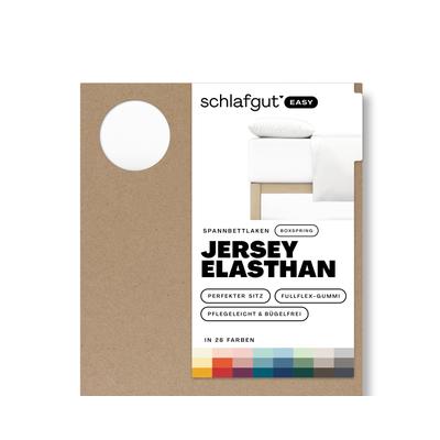 schlafgut »Easy« Jersey-Elasthan Spannbettlaken für Boxspring L / 665 Green Mid Image