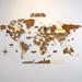 Breakwater Bay 3D Wooden World Map for Wall in Brown | 53.2 H x 98.4 W x 1 D in | Wayfair 469326AC723944B58E0A7233F3893109