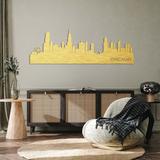 Hokku Designs Chicago Skyline Wall Décor, Synthetic in White/Yellow | 47 H x 15.5 W x 0.12 D in | Wayfair DB7EB9F55E5F4FC5A91A29E21B76D765