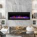 Symple Stuff Corazzini Electric Fireplace in Gray | 19.69 H x 50 W x 4.13 D in | Wayfair 82DEDC01C48B4F98BBEFBAD02896CFE4