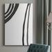 Ivy Bronx Ink Lines III - Wrapped Canvas Painting Metal in Black/White | 60 H x 40 W x 1 D in | Wayfair 36D98AE2299D4668891123BA43F2C914