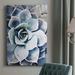 Bungalow Rose Pastel Succulent Beauty III Premium Gallery Wrapped Canvas - Ready To Hang Canvas, in Black/Blue/Gray | 12 H x 8 W x 1.5 D in | Wayfair