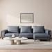 Brown/Gray Sectional - Wade Logan® Bettianne 4 - Piece Upholstered Sectional Polyester | 33.8 H x 127 W x 23 D in | Wayfair