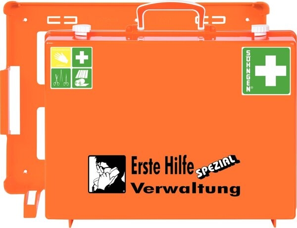 SÖHNGEN Erste-Hilfe-Koffer SPEZIAL Verwaltung, 400 x 300 x 150 mm, inkl. Wandhalterung Image