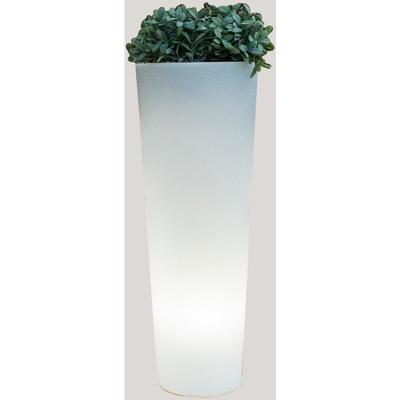 Newgarden - ficus 80 Hoher, runder Blumenkasten mit Licht für sehr widerstandsfähige Pflanzen und