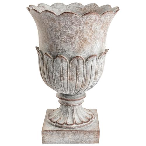 Deko-Übertopf/Vase Lotus Grau