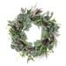 24" Artificial Lavender Floral Spring Wreath With Green Leaves