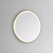 Sola Gold Metal 30" Round LED Lighted Vanity Wall Mirror