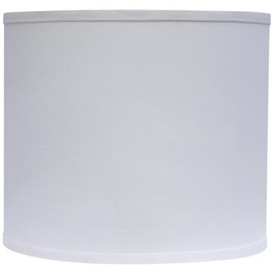 White Canvas True Drum Lamp Shade 16 x 16 x 13 (Spider)
