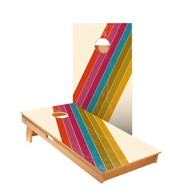 Angled Center Stripes Cornhole Boards