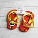 Disney Shoes | Disney Cars Flip Flop Sandals Little Kid Size 5-6 Elastic Heel Strap | Color: Red/Yellow | Size: 5-6 Toddler