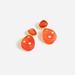J. Crew Jewelry | Jcrew Sea Glass Crystal Drop Earrings Nwt] | Color: Orange/Red | Size: Os