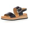 Keilsandalette GABOR "RHODOS", Damen, Gr. 39, schwarz, Kalbsleder, unifarben, modisch, Schuhe, Riemchensandale, Sommerschuh, Sandale in Weite G (=weit)