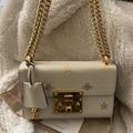 Gucci Bags | Gucci Small Padlock Bee Star Shoulder Bag W. Dust Bag & Keys | Color: Gold/White | Size: Os