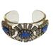 J. Crew Jewelry | J. Crew Clear Acrylic Blue Faceted & Crystal Cuff Statement Bracelet | Color: Blue/Gold | Size: See Description