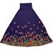 Lularoe Skirts | Lularoe Women’s Floral Print Stretch Maxi Skirt Size Xxs | Color: Purple | Size: Xxs