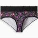 Torrid Intimates & Sleepwear | 3/$25 Torrid Black Floral Cotton Mid-Rise Cheeky Lace Trim Panty Sz 2 | Color: Black/Purple | Size: 2x