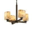 Justice Design Group Alabaster Rocks! 22 Inch 4 Light Mini Chandelier - ALR-8829-30-MBLK