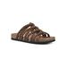 Women's Hamza Casual Sandal by White Mountain in Brown Leather (Size 6 M)