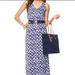 Lilly Pulitzer Dresses | Lilly Pulitzer Mills Navy And White Chevron Knit Maxi Dress Size M Racerback | Color: Blue/White | Size: M