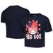 Girls Youth New Era Navy Boston Red Sox Team Half Sleeve T-Shirt