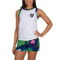 Women's Concepts Sport White Las Vegas Raiders Roamer Knit Tank Top & Shorts Set