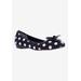 Women's Edie Flat by J. Renee in Black White (Size 7 M)