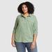 Eddie Bauer Plus Size Women's EB Hemplify Long-Sleeve Utility Shirt - Antique Pine - Size 2X
