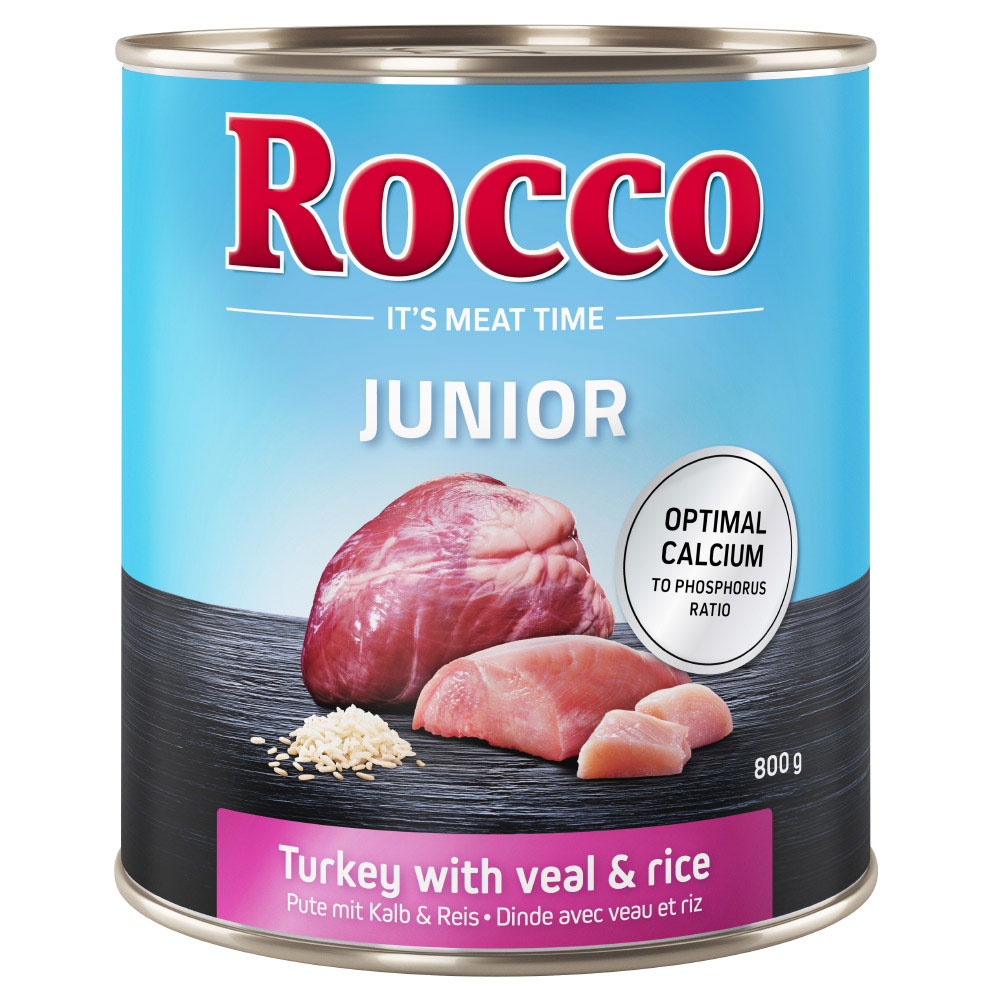 24x800g 2 variétés Junior Rocco Nourriture pour chien