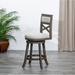 X-Back Swivel Dining Chair, Weathered Finish, Fabric Seat