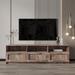 Modern Minimalist 80" TV Cabinet with 3 Open Storage Spaces and 3 Drawers, High-end TV Stand for Living Room & Bedroom