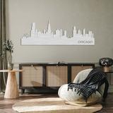 Hokku Designs Chicago Skyline Wall Décor, Synthetic in Gray/White | 47 H x 15.5 W x 0.12 D in | Wayfair B90976D29EE249D599F92BF5C5742DF6