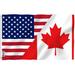 ANLEY 36 X 60 In. Polyester America Canada Friendship Flag House Flag in Blue/Red | 36 H x 60 W in | Wayfair A.Flag.SP.Combo.USCA