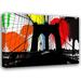 Ivy Bronx Brooklyn Bridge Grunge by Stephen Chambers - Wrapped Canvas Graphic Art Canvas in Black/Orange/White | 15 H x 18 W x 1.5 D in | Wayfair