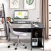 Ebern Designs Marveon L-Shape Desk Wood in Black/Brown | 28.5 H x 51 W x 51 D in | Wayfair 900E60D3DA0A4625A10948F72FE0026C