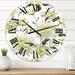 DESIGN ART Designart Vintage Yellow Chrysanthemus I Traditional wall clock 23 In. Wide x 23 In. High