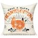 Moocorvic 1Pc Autumn Pumpkining Festival Pillowcase Family Decoration Cushion Cover Family Pillowcase