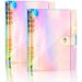 2 Pack A5/A6 Binder Covers Binder Journal Binder Rainbow Binder Planner (Inner Paper Not Included)-Symphony